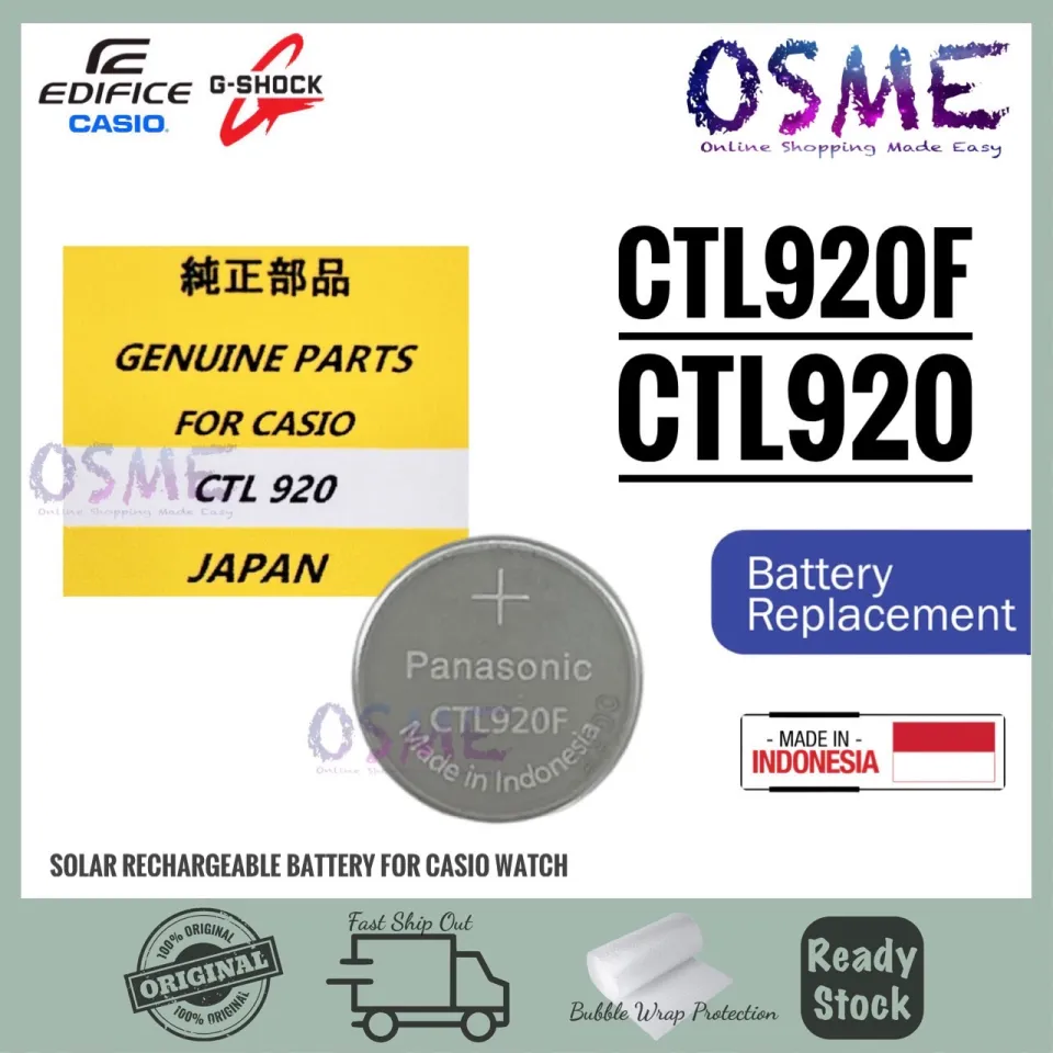 Panasonic CTL920 CTL920F Solar Rechargeable Lithium Battery For