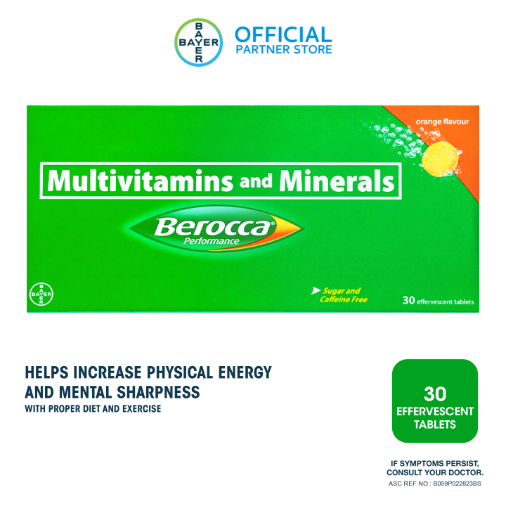 BEROCCA® Performance (Orange) Multivitamins + Minerals 30 Effervescent Tablets