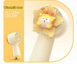 2025 new mini handheld fan cute pet shape cooling fan USB charging portable student class handheld fan desktop bass electric fan cooling artifact
