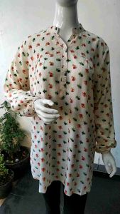 Blouse Motif - Blouse Motif Kembang Rayon - Blouse Wanita Casual