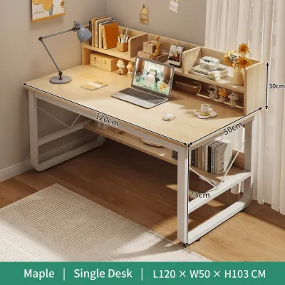 Desk Study Table Computer Desk Bookshelf Integrated Simple Home Bedroom Small Student Study Desk Office Desk Bedroom Table Study Bookcase Combination