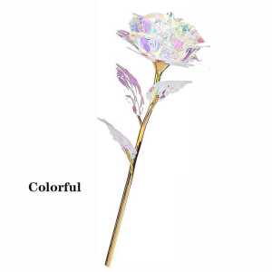 Bunga Mawar Dekorasi Artificial Rose Gold Foil Rose 24K
