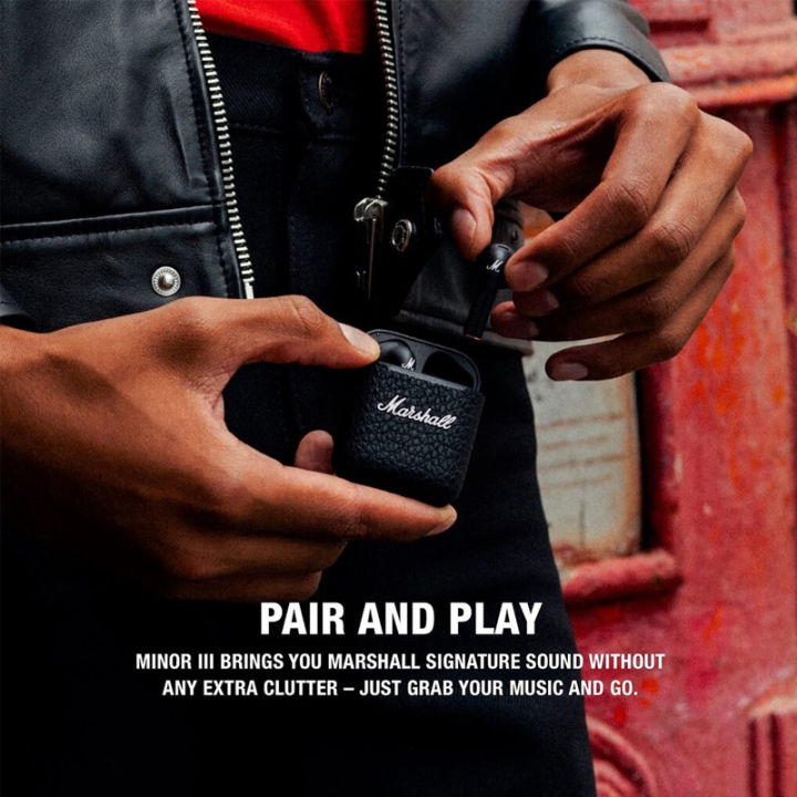 Marshall%20Minor%20III%20Earbuds%20Marshall%20Wireless%20Bluetooth%20Earphones%20Waterproof%20Sports%20Earbuds%20for%20IOS/Android%20Bluetooth%20Headset%2020%20Hours%20of%20Battery%20Life%20Marshall%20Earphones%20Original%20-%20Image%202