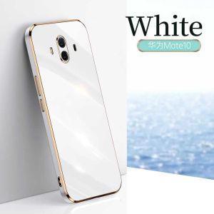 For Huawei Mate 10 Phone Case，Porcelain Crystal 6D Straight Side Electroplating TPU Soft Shell Back Cover