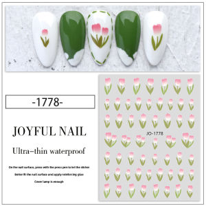 TULIP NAIL STICKER NAIL ART STIKER KUKU (6 VARIAN)