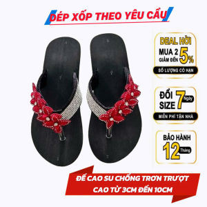 Dép xốp xỏ ngón quai kẹp nữ đính đá đế cao su cứng chống trơn trượt cao thấp đa dạng siêu nhẹ êm ái chắc chắn thời trang