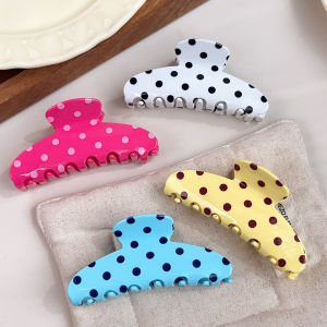 10CM Màu Kẹo Dễ Thương Kẹp Tóc Càng Cua Chấm Bi In Acetate Kích Thước Lớn Kẹp Cá Mập Đơn Giản Thanh Lịch Kẹp Tóc Kẹp Tóc Phụ Nữ2026