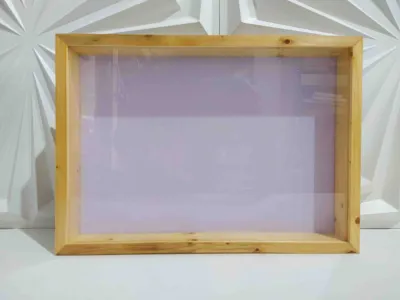 Bingkai 3D kayu jati Belanda 30x40 cm rongga 4 cm