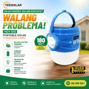 YEELITE Solar LED Rechargeable Modern Camping Lights USB Charging Battery Powered Hanging Lamp YGY-515