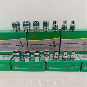 Paket [3Pcs] Mata Sok Shock CR-V 1/2" 6PT / Kunci Sock Ecer Ukuran 8 - 10 - 12 mm / Anak Sok Murah Tebal Kuat Dan Awet