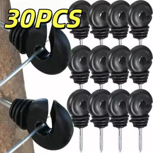 30PCS Screw-in Electric Fence Insulators Grid System Accessories for Animal Husbandry Electronic