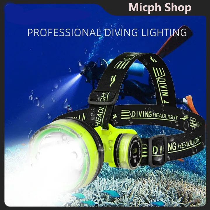 [24 Hours Delivery] Diving Headlight Led Head-mounted Rechargeable 