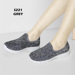 Sepatu Sneakers Slip-On Wanita Import Kanvas Elastis S221 Sepatu Import Tanpa Tali Wanita Kasual Sneaker Kanvas Tanpa Tali (+Box) Import