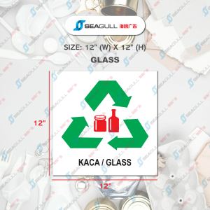 Recycle Sticker / Paper / Aluminium / Glass / Pelekat Kitar Semula / Sticker Tampal Pada Tong Sampah