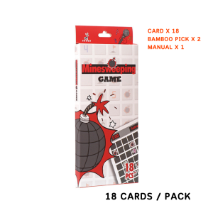 Strategic Card-Game Board - 18-Piece Minesweeping Party Game for All Ages