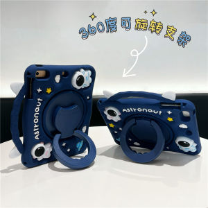 Handle Stand Case For HONOR Pad X7 8.7 inch 2025 Kids Tablet Cute Cartoon Press Astronaut Silicone Shoulder Strap Cover