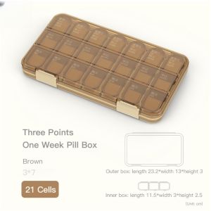 Box 7-day Pill Box High-capacity Sub Packing Box Portable Type the Elderly Put the Sub Medicine