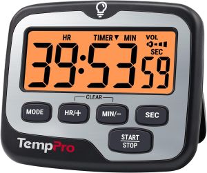 TempPro TM01(2 Pack) 2-in-1 Kitchen Timers for Cooking with Clock Mode
