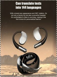 Bluetooth Earphone Sports Headphones Intelligent Ai Translation Ergonomic Smart Headphones High Definition Calls