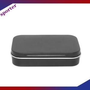 Sporter Kim loại hình chữ nhật rỗng nhỏ hộp thiếc tinplate đẩy kẹo trường hợp Thùng Jar bản lề container nhỏ tổ chức Lưu trữ hộp