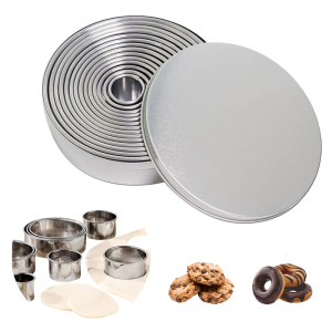 Professional Round Biscuits Mould Rusts Resistant Nonrust Steel Baking Tool For Homemade Cookie And Pastries