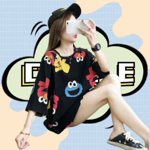 Wulove เสื้อยืดลายการ์ตูนรอบด้าน ต้องมีทุกบ้านติดบ้านไว้คือน่ารักสุด อยากใส่ตอนไหนๆก็ใส่สบาย ผ้านิ๊มนิ่ม ไม่มีร้อน