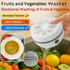 Automatic Vegetable Washing Machine Fruit and Vegetable Cleaning Machine Pesticide Removal Small Household Appliance Popular Household Fruit and Vegetable Disinfection Machine Sterilization Vegetable Washing Machine Fruit Cl