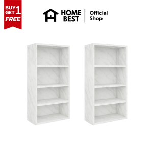 [ ซื้อ 1 แถม 1 ] Home Best ชั้นวางของ 4 ชั้น ชั้นวางอเนกประสงค์ ชั้นวางหนังสือ ดีไซน์ทันสมัย