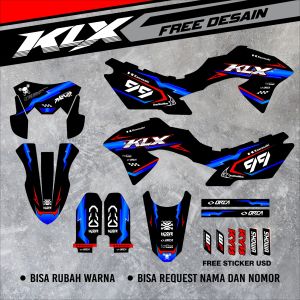 Decal Stiker Motor Trail KLX 150 KLX BF  desain terbaru   KLX - 12