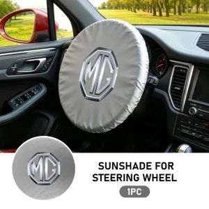 kkmf Car Steering Wheel Heat Shield Visor UV Protection Cover Fits MG7 MG6 MG5 MG4 EV ZS HS Hector GT 7P3H9