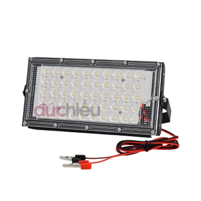 [ Hàng chất lượng cao ] Đèn pha LED mini 12v 50w kẹp bình ắc quy – Đức Hiếu Shop