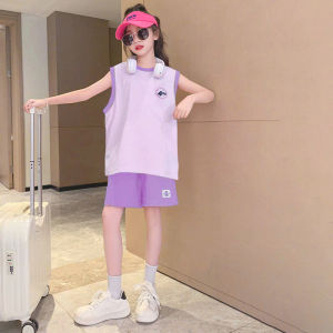 (18kg-50kg)Bộ cộc tay bé gái đồ bộ cho bé gái mùa hè quần áo mùa hè cho bé gái số 466 size 18-50kg chất liệu cotton thoáng mát