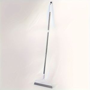 Magical Broom with a Detachable Head - Double-Sided Silicone Scraper Easily Removes Hair And Dust Perfect for Bathrooms Kitchens And Living Rooms - Compatible with Hard Floors And Carpets Plastic Handle for Easy Storage.