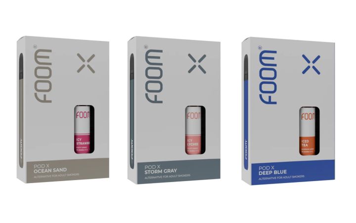 Foom X Pod x Rhythm Of The Sea 11W 580mAH Seaside Series Bundling Liquid  15ml Pods Kit Vape