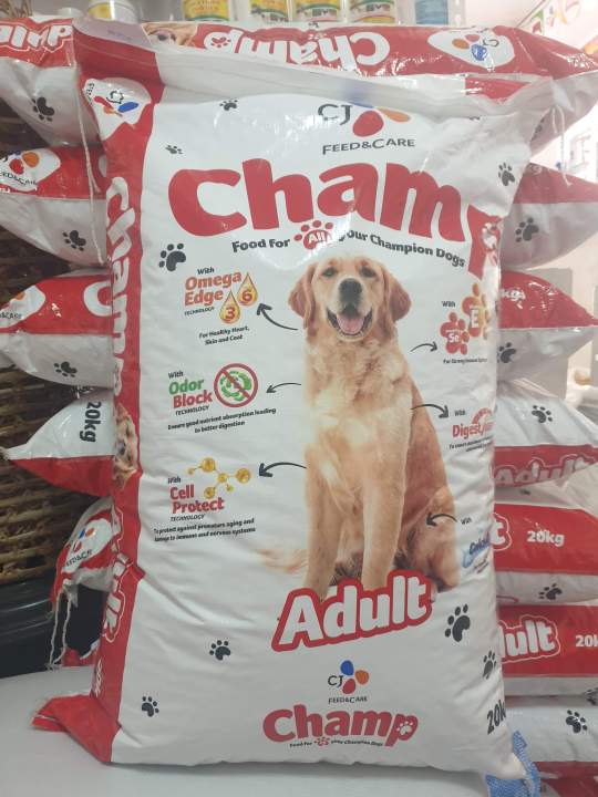 CJ Champ Adult Dog Food 1kg. Repacked Lazada PH