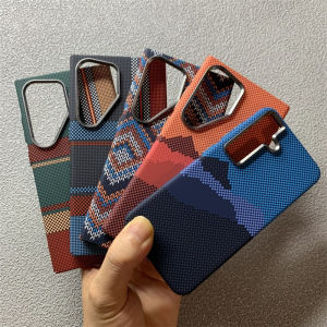 Carbon Relief Color Texture Magnetic Case For Samsung Galaxy S25 S24 Ultra S23 Fashion Lens Wireless Charging Hard PC Cover Capa