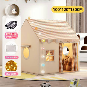 Oversize Play Tent Toys for Kids for Girls Boys Princess outdoor theater room Play House Khaki/Pink Big Size Portable Indoor Safe Fabric With Lights Gift For Kids