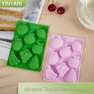 [COD] CHENJ KITCHEN 3D Cartoon Fruit Shaped Silicon Mold Strawberry Banana Watermelon Pear DIY Soap Chocolate Cake ice cream Mould