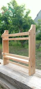 Rak Bumbu Kayu 2 sub Jati Belanda panjang 40cm
