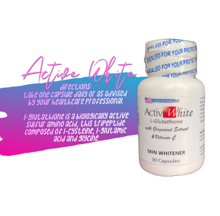 active white l glutathione capsule Active White L-Glutathione 30 Capsules