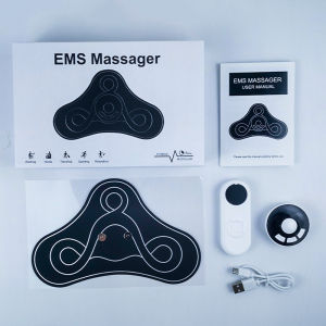【with Remote】VTTO EMS Neck Rechargeable Massager Electric Pulse Physical Therapy Shoulder Leg Body Muscle Pain Relief Patch Portable Massage Tool