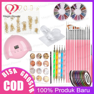 Set Pengering Kuku Elektrik Lampu Kuku UV 36W Kuku Kuas Dotting Kuku Pena Stiker untuk Alat Seni Kuku