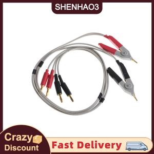 【SHENHAO3】 2X LCR Meter điện trở thấp Clip dẫn chuối cắm cho thiết bị đầu cuối Kelvin kiểm tra