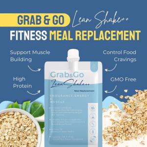 Grab & Go Instant Lean Shake 14 Pouch x 40g | BCAA Amino Acids + 20.8g Plant Protein | Whey Protein Isolate Meal Replacement | Burn Fat Workout Complete Meal Nutritions