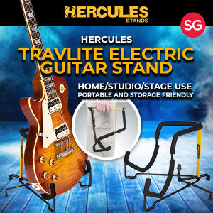 [SG] HERCULES Ultra Slim and Portable TravLite Stand for Electric Guitars & Basses - Studio/Gigs GS302B (NEW RELEASE!)