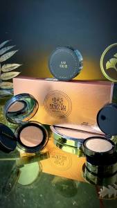 Cordyceps Black Pine Dew Skin - Nourishing Cushion BB Cream Set - Concealing Moisturizing Hydrating Smooth - Fitting Lightweight Non - Caking Cushion for Dry Skin