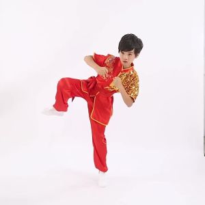 New Chinese Style Men Women Embroidered Dragon Kung Fu Suit Tai chi Wushu Uniform Outdoor Sport Jacket Pants Sets