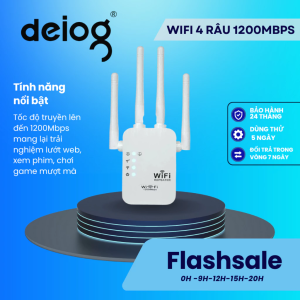 Bộ phát WiFi 4 râu 1200Mbps tín hiệu mạnh xuyên tường tốt tốc độ cao ổn định cho mọi thiết bị
