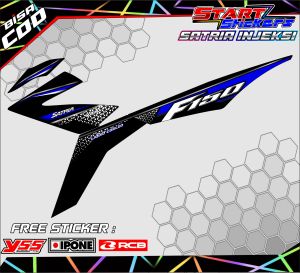 STRIPING VARIASI SUZUKI SATRIA INJEKSI / STIKER LIST MOTOR SUZUKI SATRIA INJEKSI