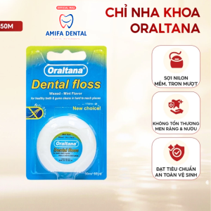 Chỉ Nha Khoa Oraltana 50m Đa Sợi Giúp Làm Sạch Kẽ Răng Hiệu Quả Giảm Mảng Bám Tiện Lợi Mang Theo